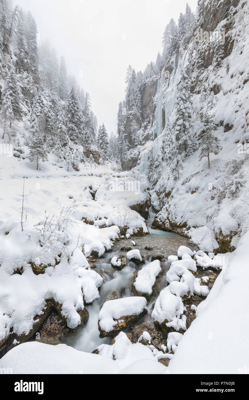 Innerhalb der Sottoguda Serres Schlucht am Fuße der Marmolada, Sottoguda, Rocca Pietore Provinz Belluno, Venetien, Italien, Europa, Stockfoto
