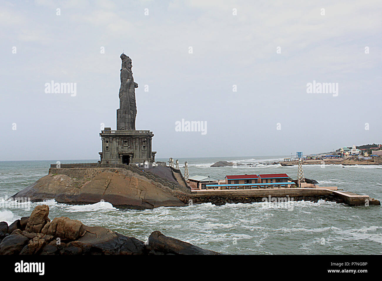 Thiruvalluvar Statue Kanya Kumari Tamil Nadu, Indien Stockfoto