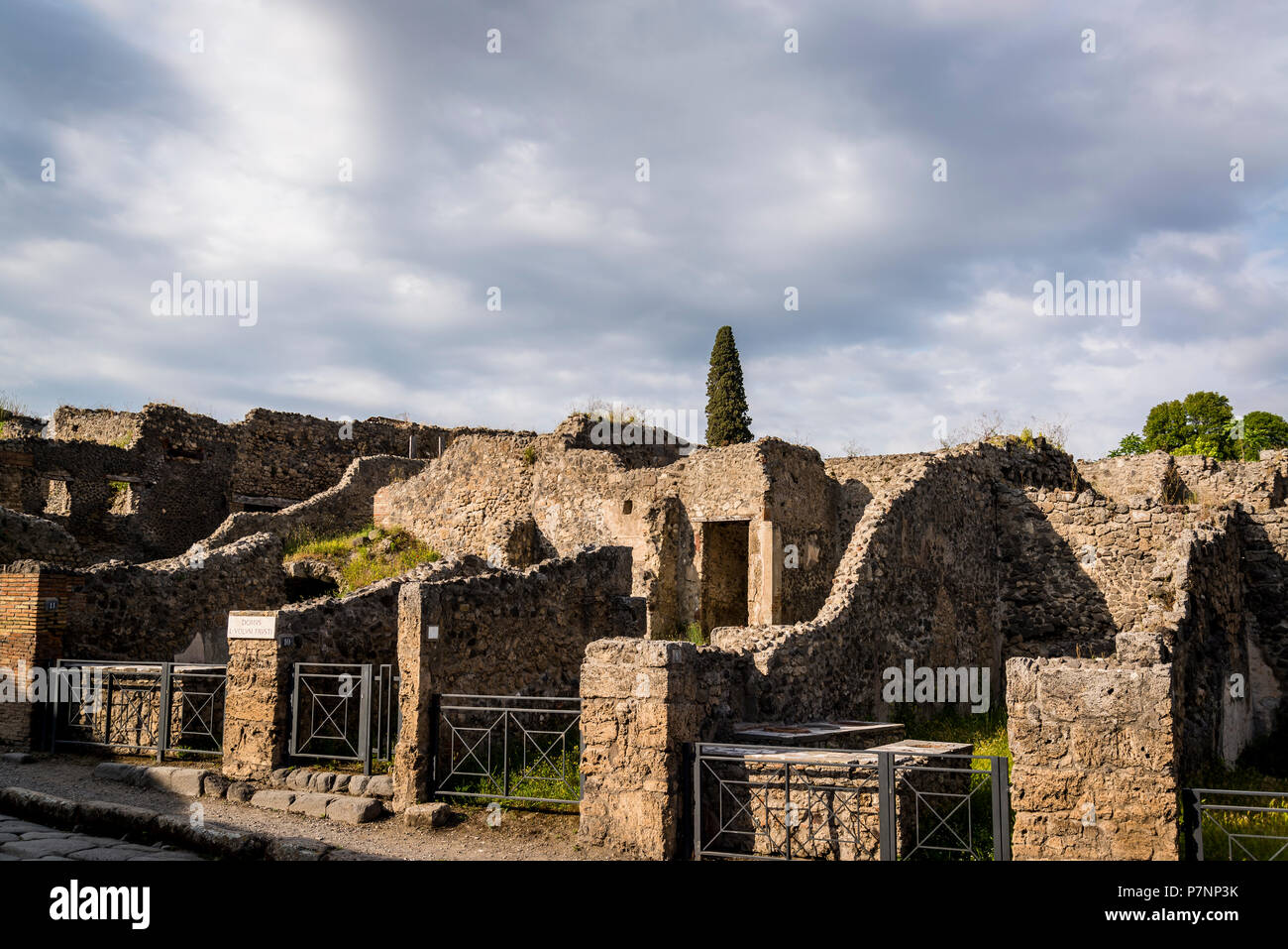 Pompeji, archäologische Stätte in der Nähe von Neapel, das Kleine Theater, das Teatro Piccolo, Italien Stockfoto