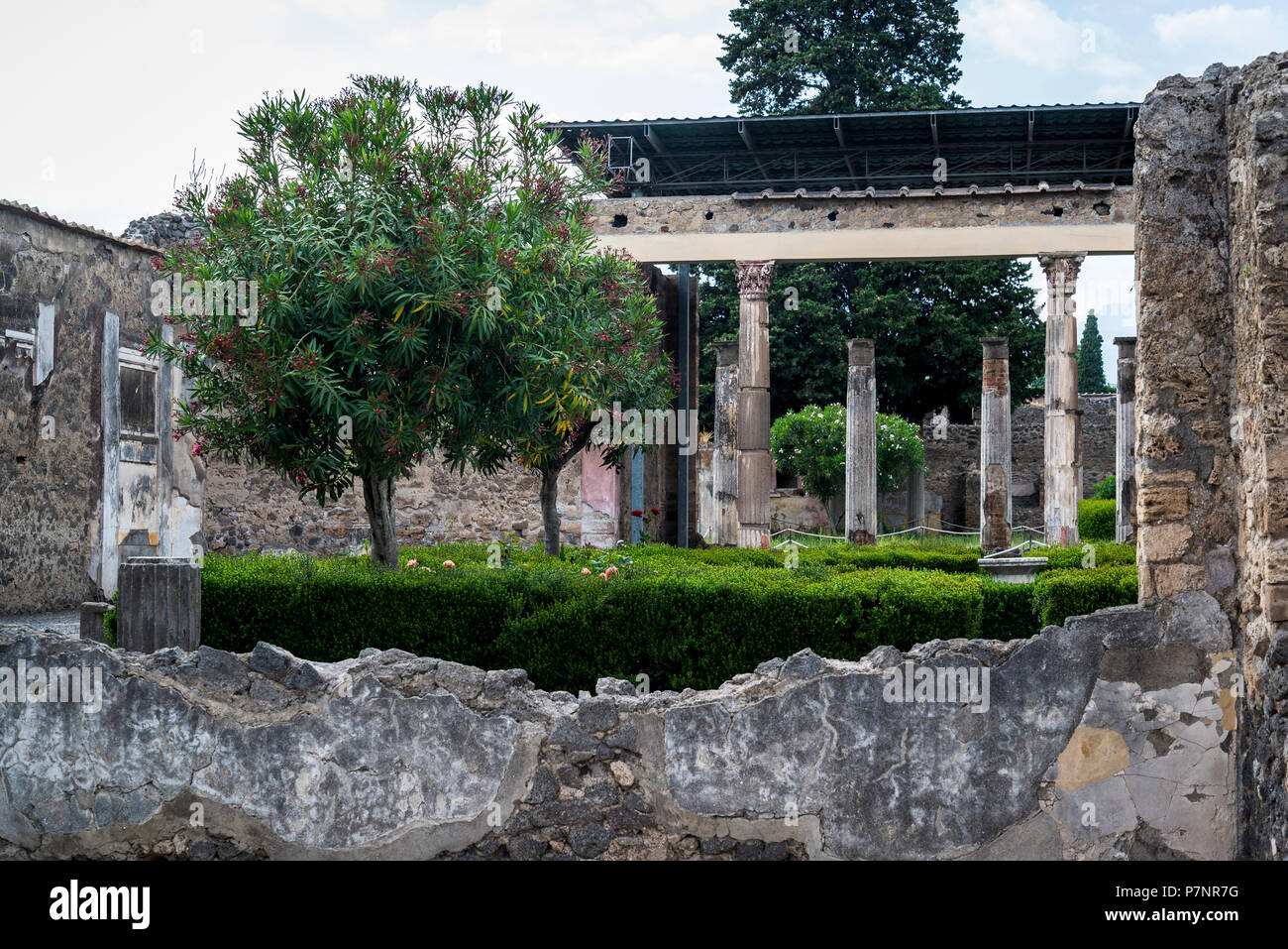 Pompeji, archäologische Stätte in der Nähe von Neapel, Haus des Faun, Casa del Fauno, Italien Stockfoto
