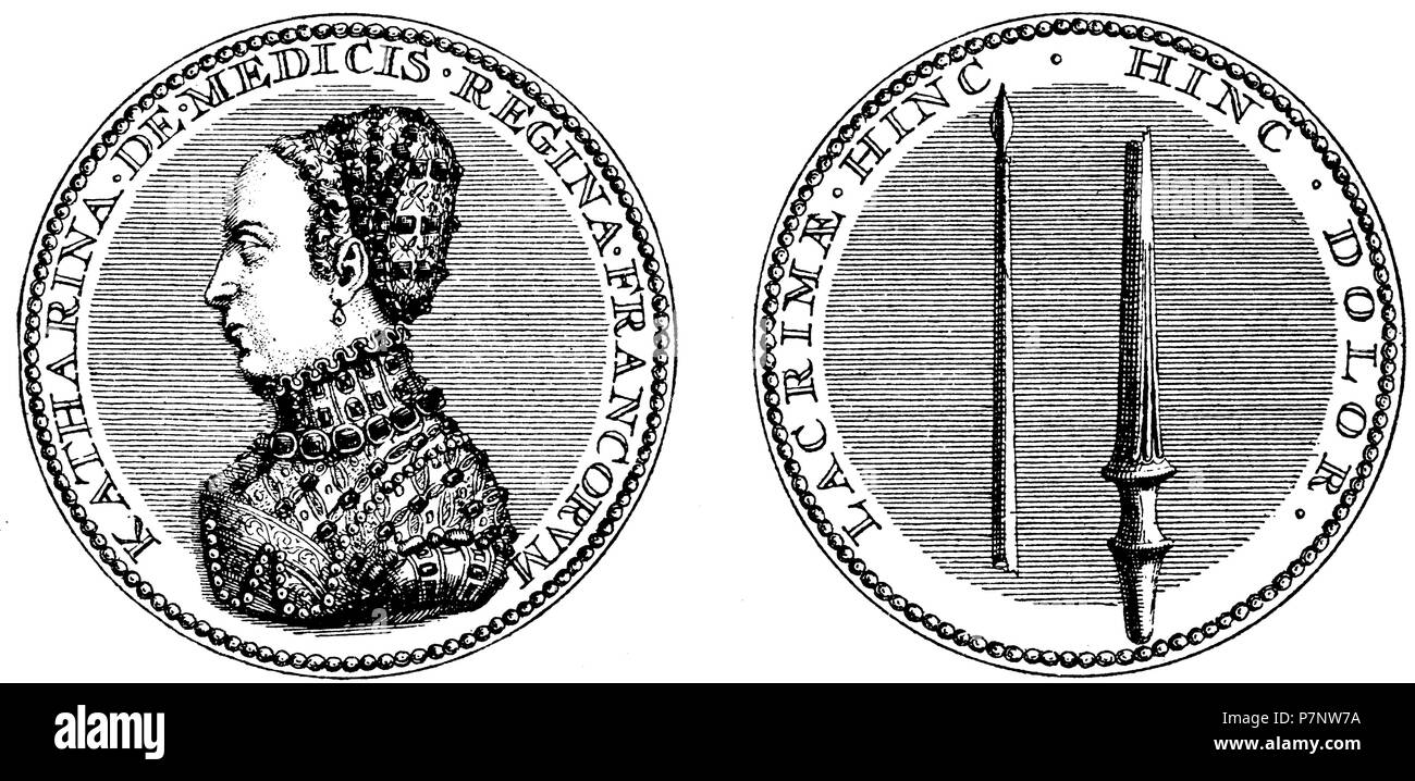 Medaille auf den Tod von König Heinrich II. von Frankreich, 1881 Stockfoto