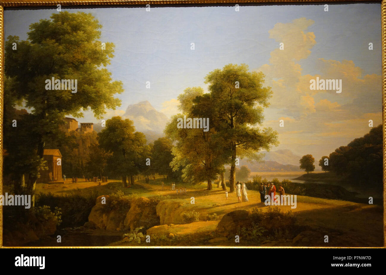 Englisch: Malerei in das Nationale Museum der westlichen Kunst, Tokio, Japan. Dieses Kunstwerk ist in der Weil der Künstler vor mehr als 70 Jahren starb. Wurde die Fotografie im Museum ohne Einschränkung erlaubt. 6. September 2013, 22:13:19 175 griechische Landschaft von jean-victor Bertin, 1812, Öl auf Leinwand - Nationalmuseum der westlichen Kunst, Tokio - DSC 08566 Stockfoto