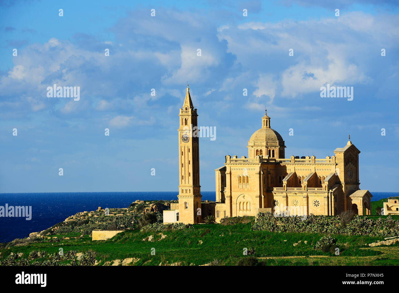 Ta' Pinu Basilika, Gharb, Insel Gozo, Malta Stockfoto