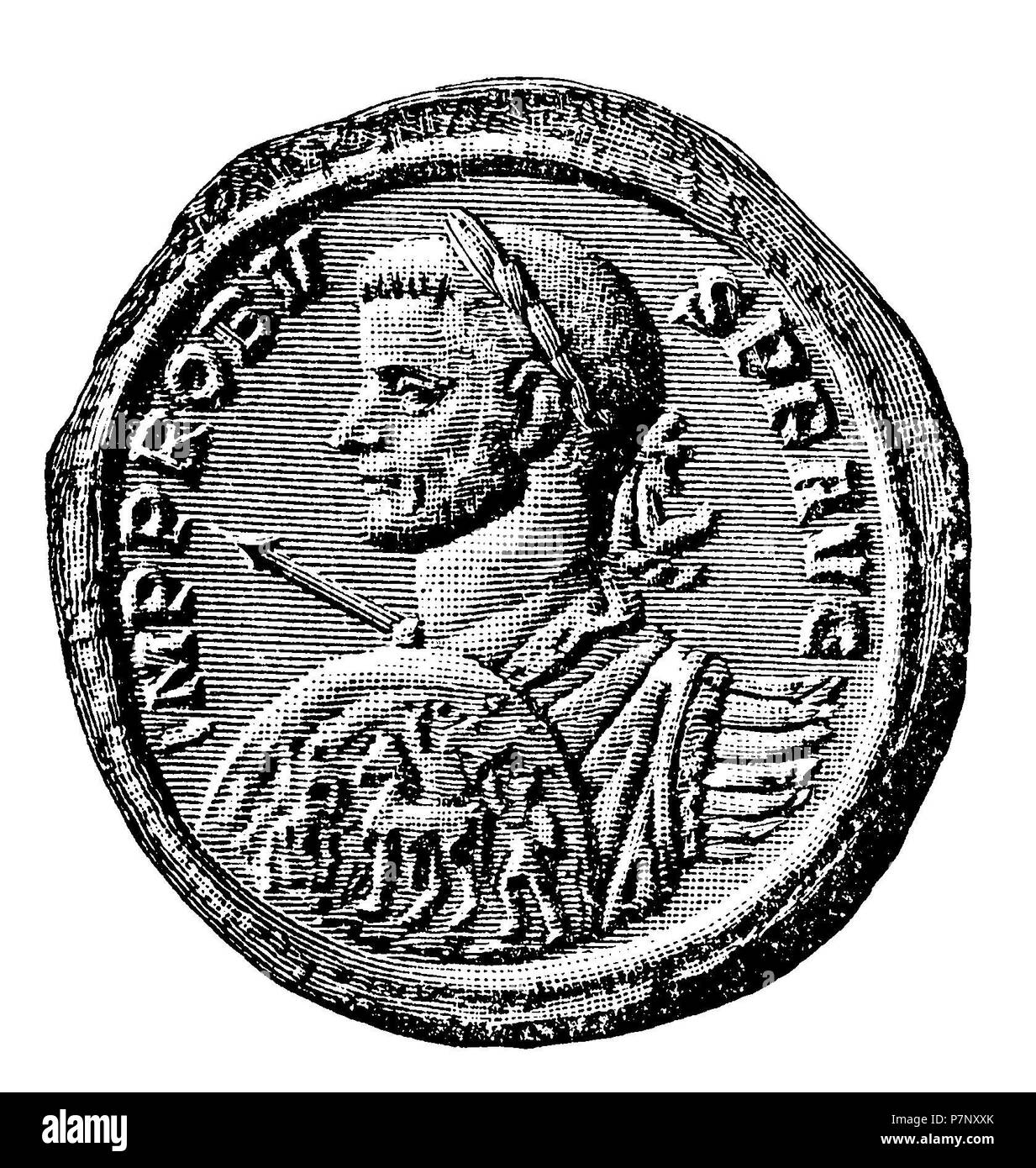 Probus. Porträt auf einer Münze, 1899 Stockfoto