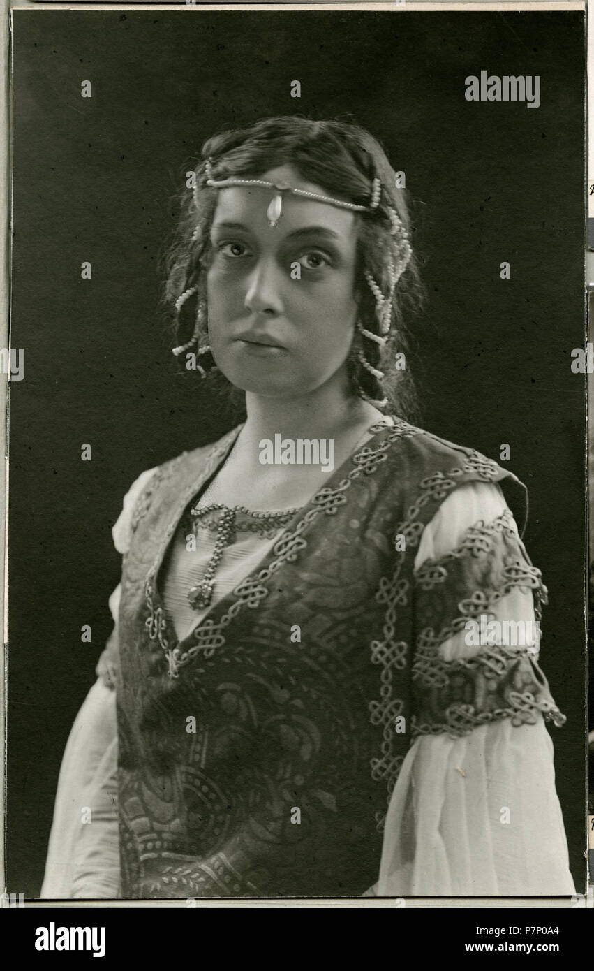 Gerda lundequist ich Monna Vanna, Svenska teatern 1903 171 Gerda Lundequist, rollporträtt - SMV-H6 007 Stockfoto