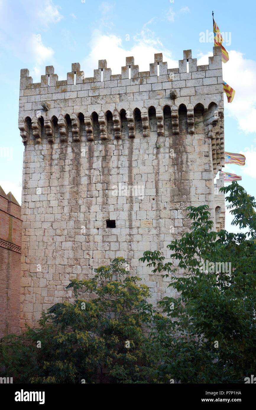 MURALLA: PUERTA BAJA. DAROCA, Zaragoza, ARAGON, ESPAÑA. Stockfoto