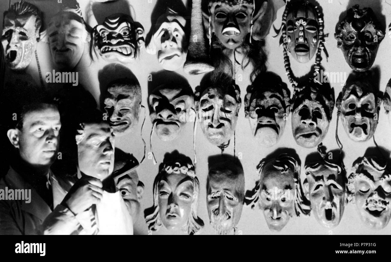 Masken Ca. 1930, genaue Ort unbekannt, Deutschland Stockfoto