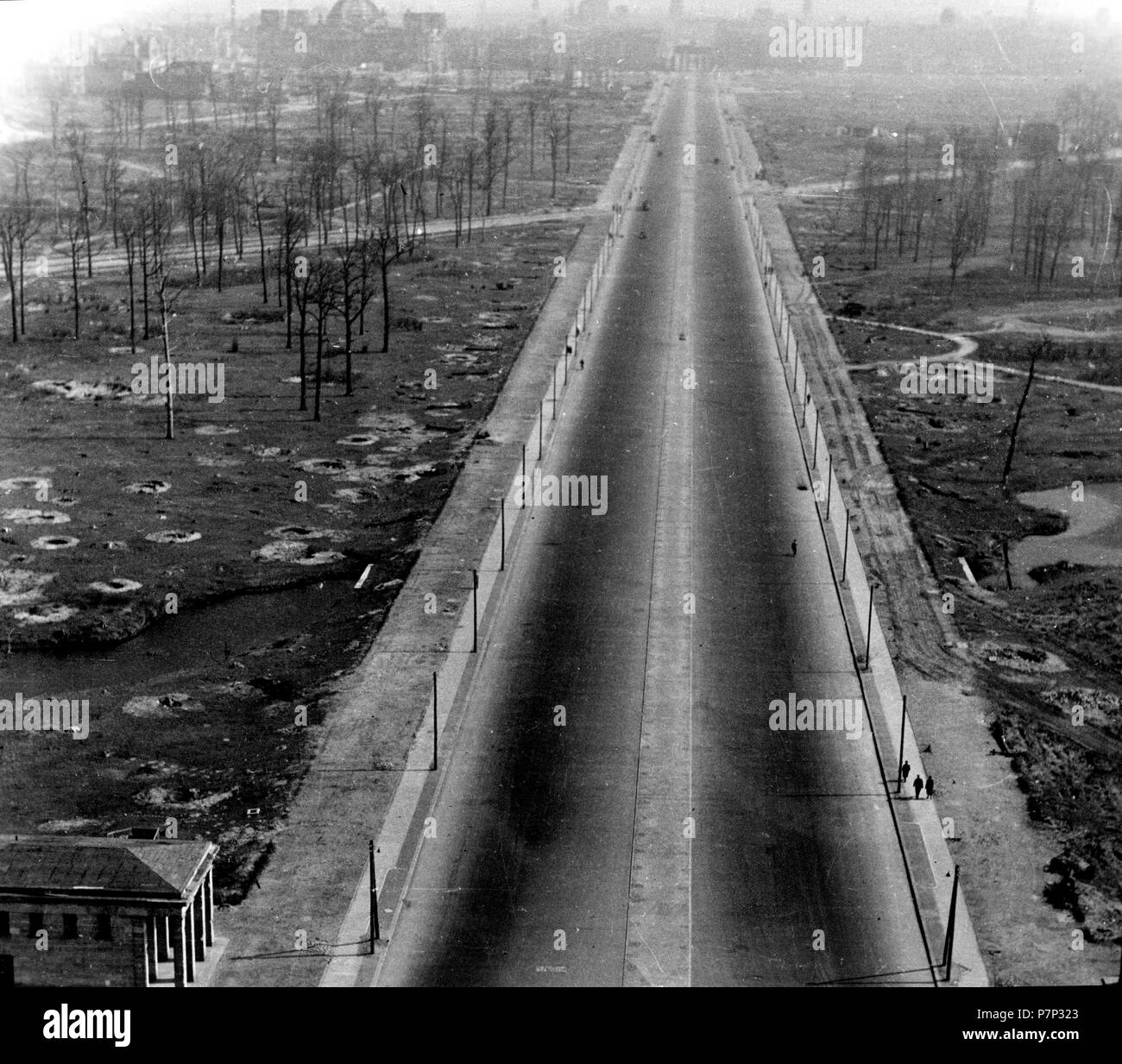 Berlin Tiergarten zerstört Straße des 17. Junis, 1946, Berlin, Deutschland Stockfoto