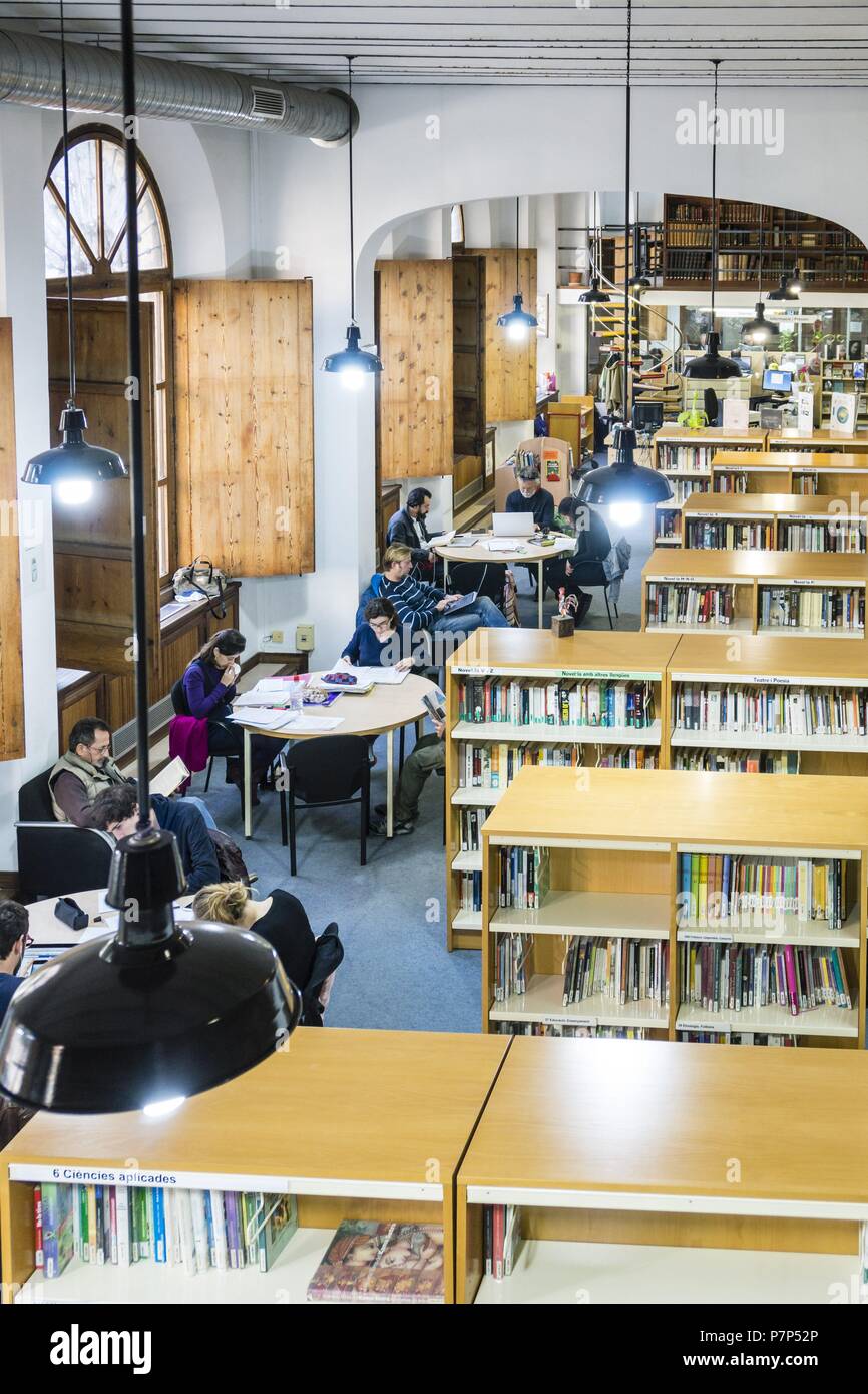 Biblioteca de Cultura Artesana, Centre Cultural la Misericòrdia, Palma de Mallorca, Mallorca, Balearen, Spanien. Stockfoto