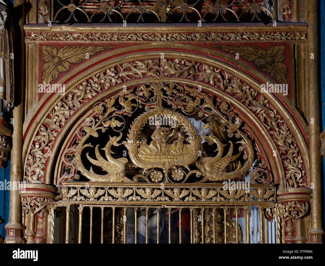 CATEDRAL DE SANTA MARIA Y SAN JULIAN O Catedral de Nuestra Señora de Gracia. Interieur, CAPILLA DE SAN JULIAN VIEJA. las mejores DE LA REJA. CUENCA, ESPAÑA. Stockfoto