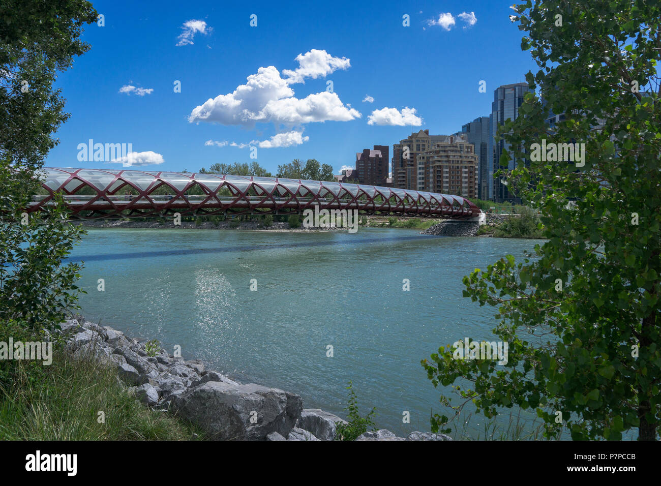 Peace Bridge Calgary, Alberta Kanada Stockfoto