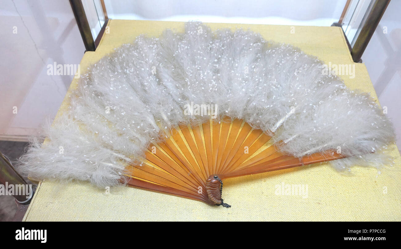 155 Ventilator, China, frühen 1700s, Schildpatt, Muschel, Perlmutt, Elfenbein, Sandelholz, Reis einfügen, Gold und Silber - Zimmer mit Ventilator, Alcázar von Sevilla, Spanien - DSC 07311 Stockfoto