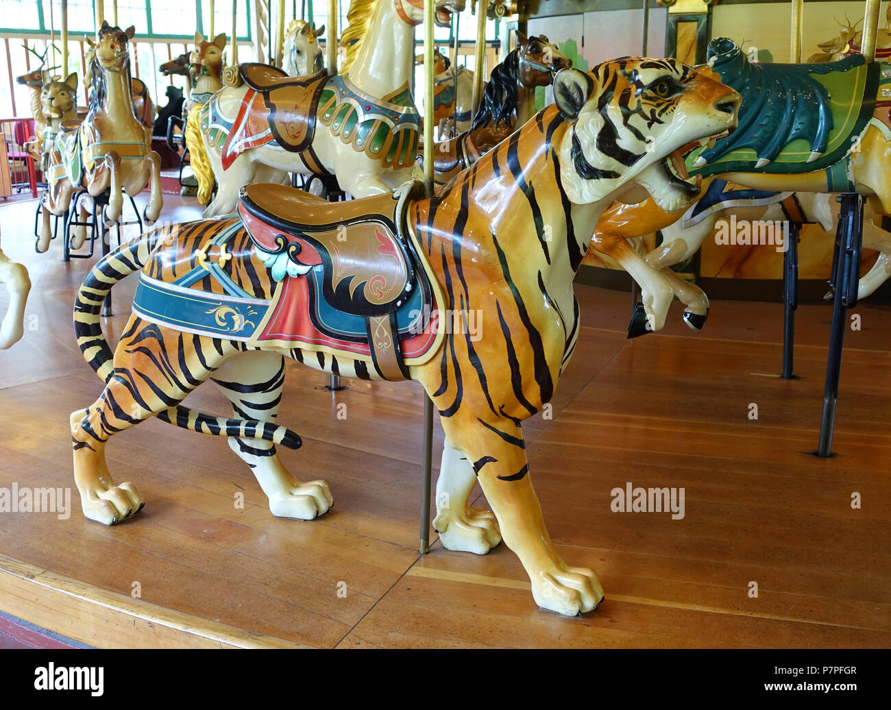 N/A. N/A 373 Tiger - Dentzel Carousel, San Francisco Zoo, San Francisco, CA - DSC 03414 Stockfoto