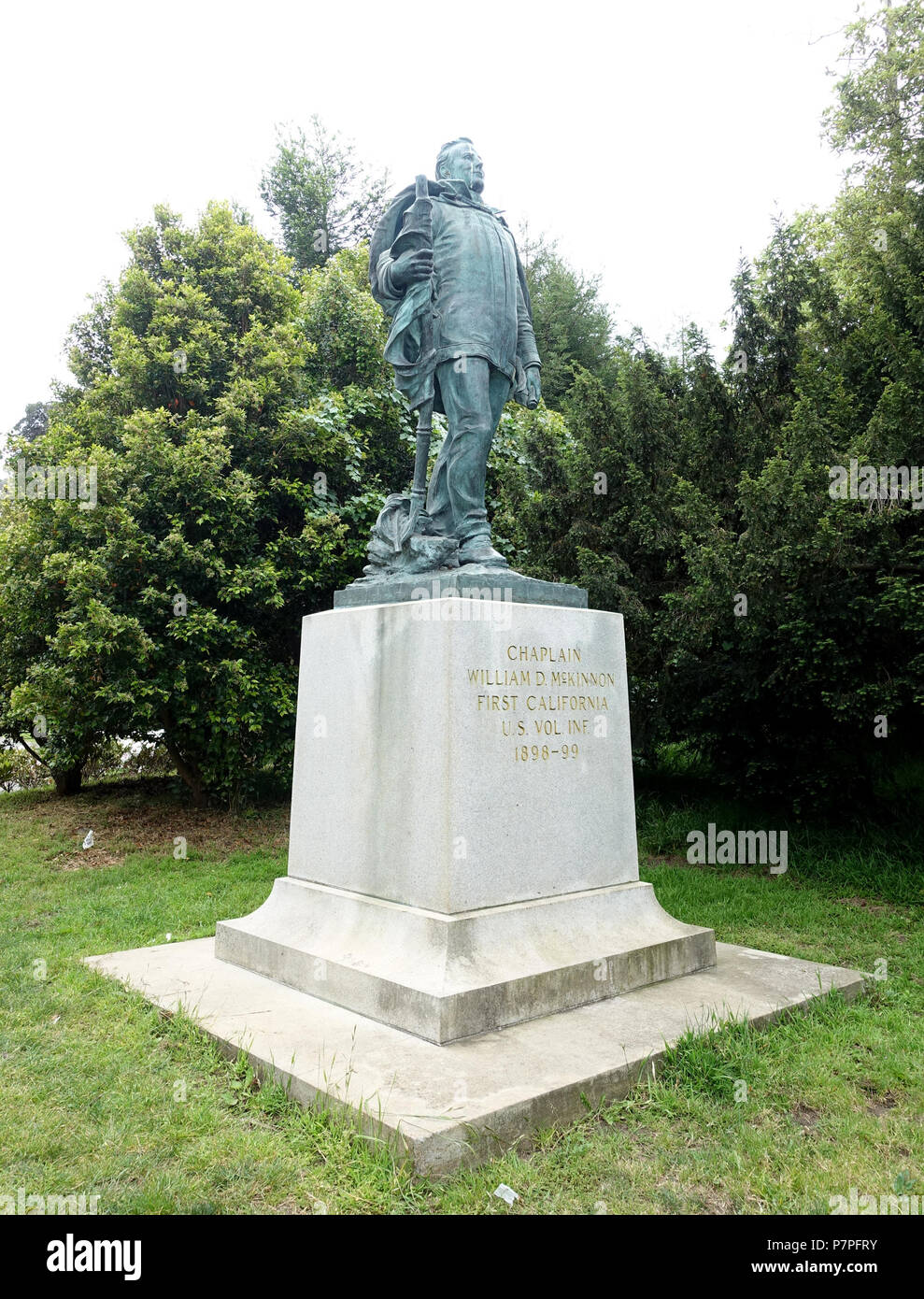 Englisch: Kaplan William D. McKinnon von John MacQuarrie (1871-1944) - Golden Gate Park, San Francisco, Kalifornien, USA. Diese Arbeit wurde 1912 erstellt und im Jahr 1927 installiert. Es ist in der Weil der Künstler vor mehr als 70 Jahren starb. 24 Mai 2015, 18:13:33 88 Kaplan William D. McKinnon von John MacQuarrie - Golden Gate Park, San Francisco, CA - DSC 05376 Stockfoto