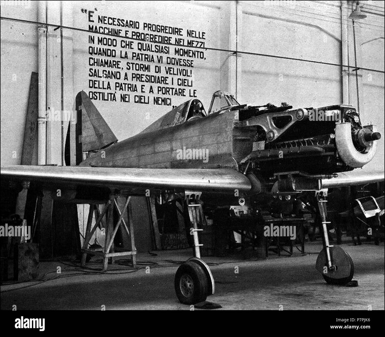 EPSON scanner Bild 292 Officine Meccaniche, aereo da caccia Reggiane RE 2001, 1940 - San dl SAN IMG -00001406 Stockfoto