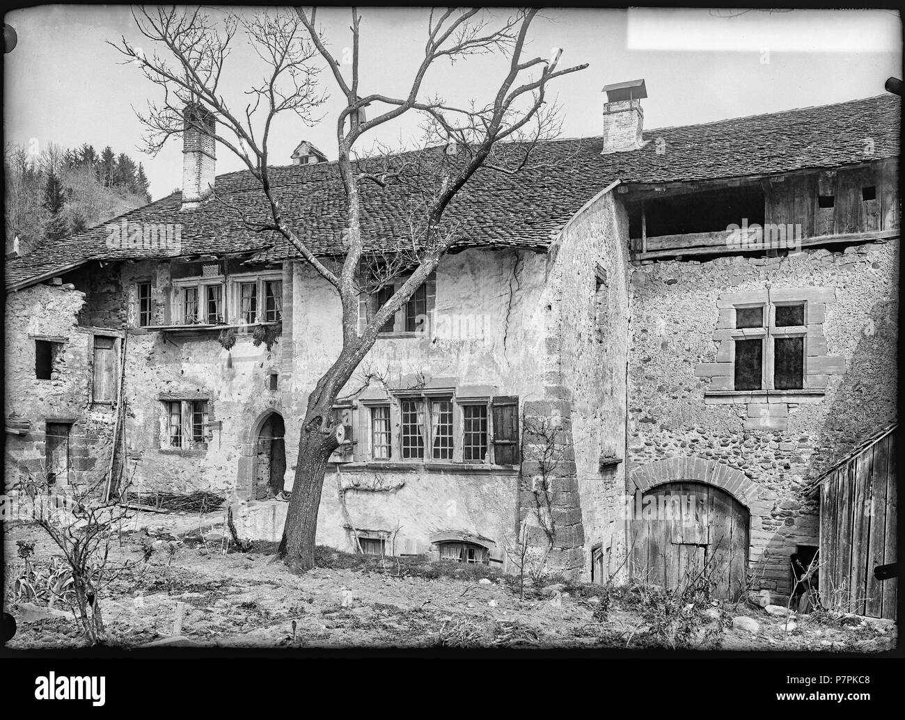 Lucens, Vue partielle; Vue d'une Maison à Lucens. März 1899 75 CH-NB-Lucens, Vue partielle - Sammlung Max Van Berchem - EAD -7353 Stockfoto