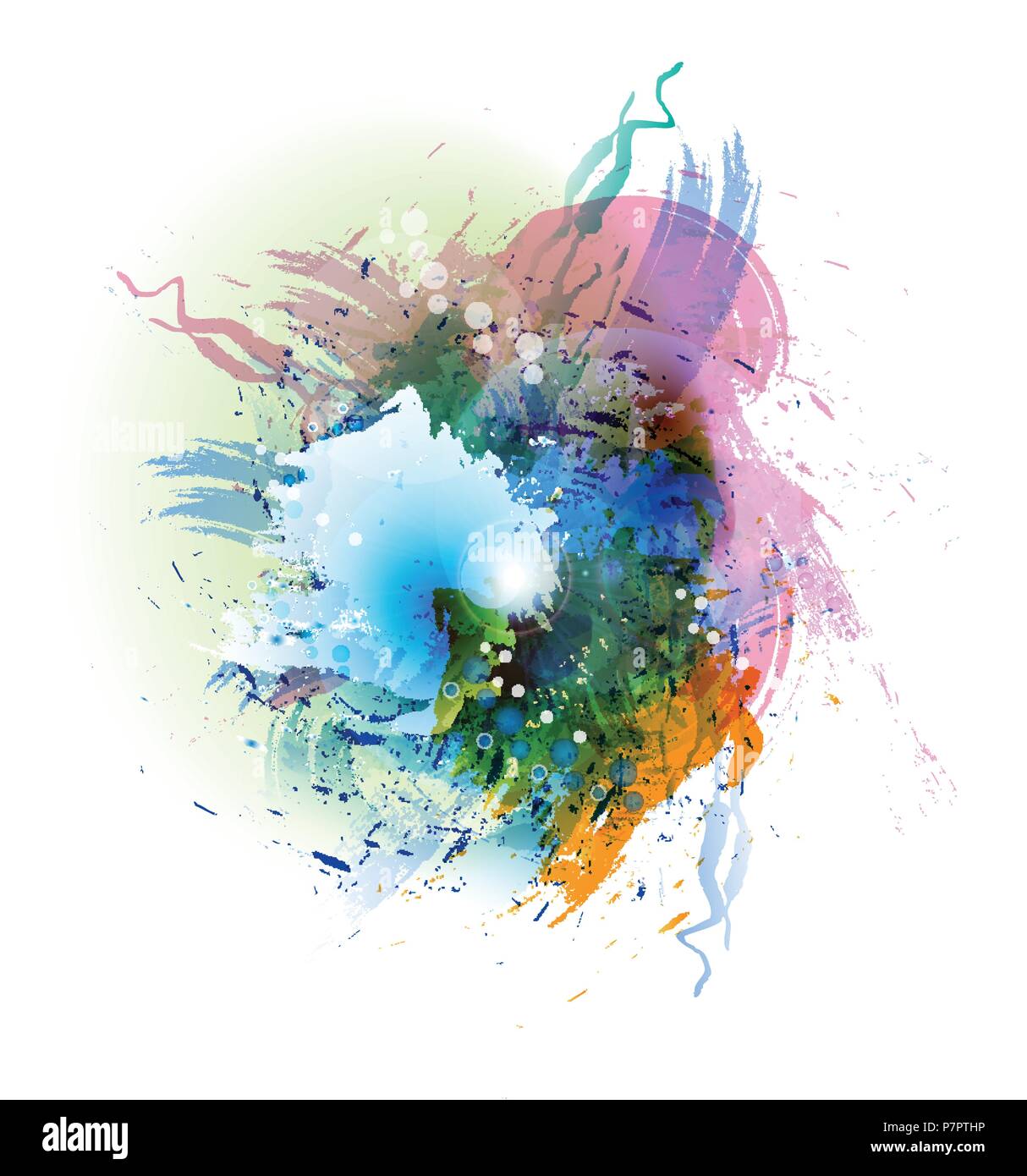 Abstrakte Farbe splash vektor design Illustration Stock Vektor