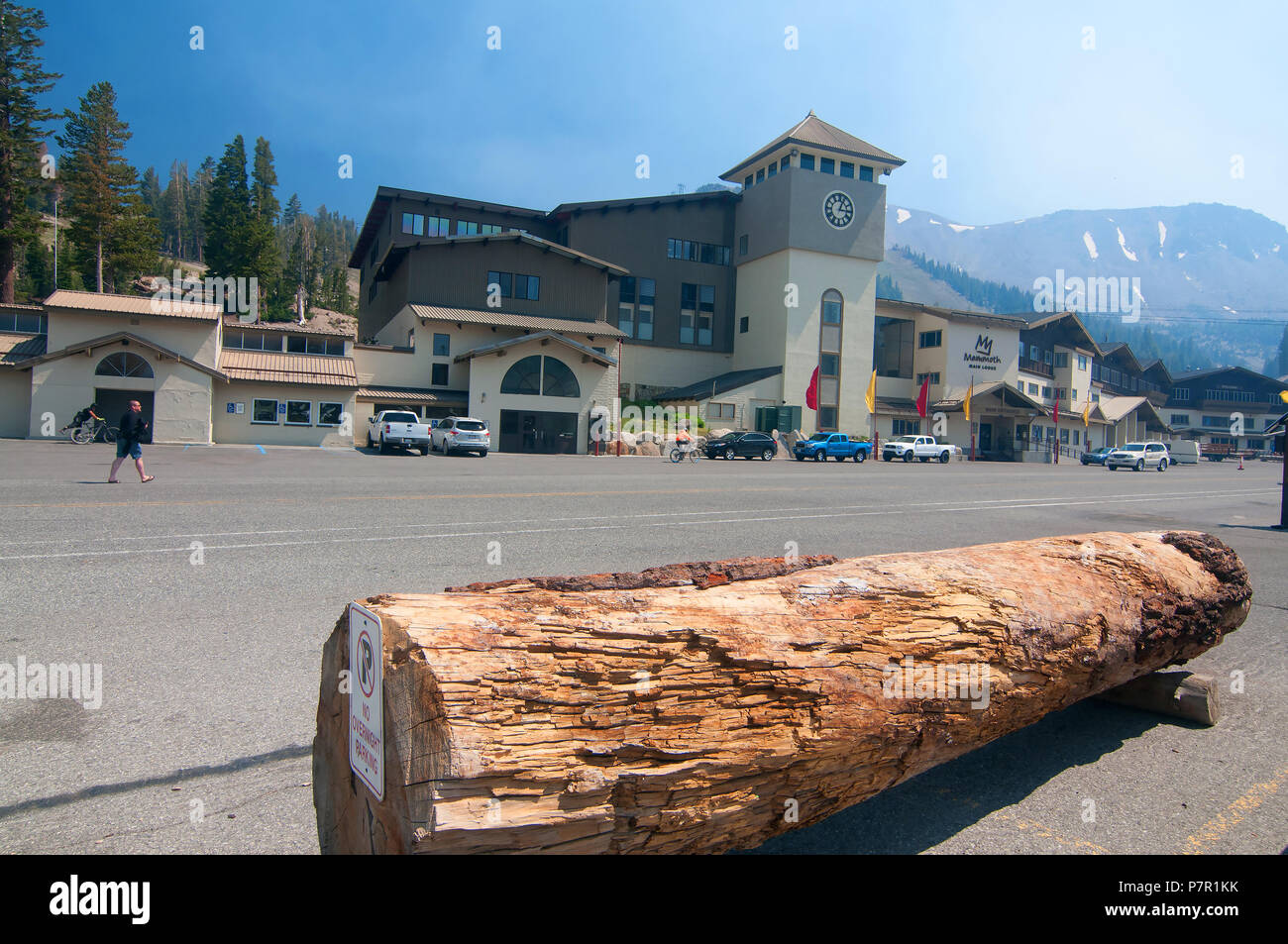 Devils Postpile National Monument ist eine der Hauptattraktionen in den Mammoth Lakes area. Sie ist einzigartig. Stockfoto