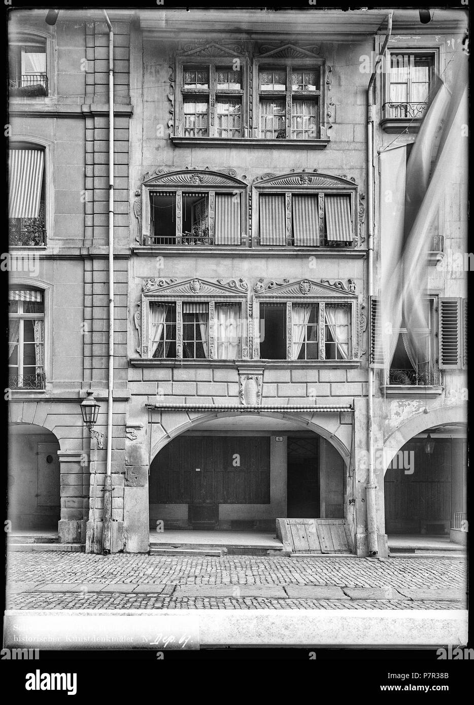 67 CH-NB-Bern, Haus, Vue partielle extérieure - Sammlung Max Van Berchem - EAD -6647 Stockfoto