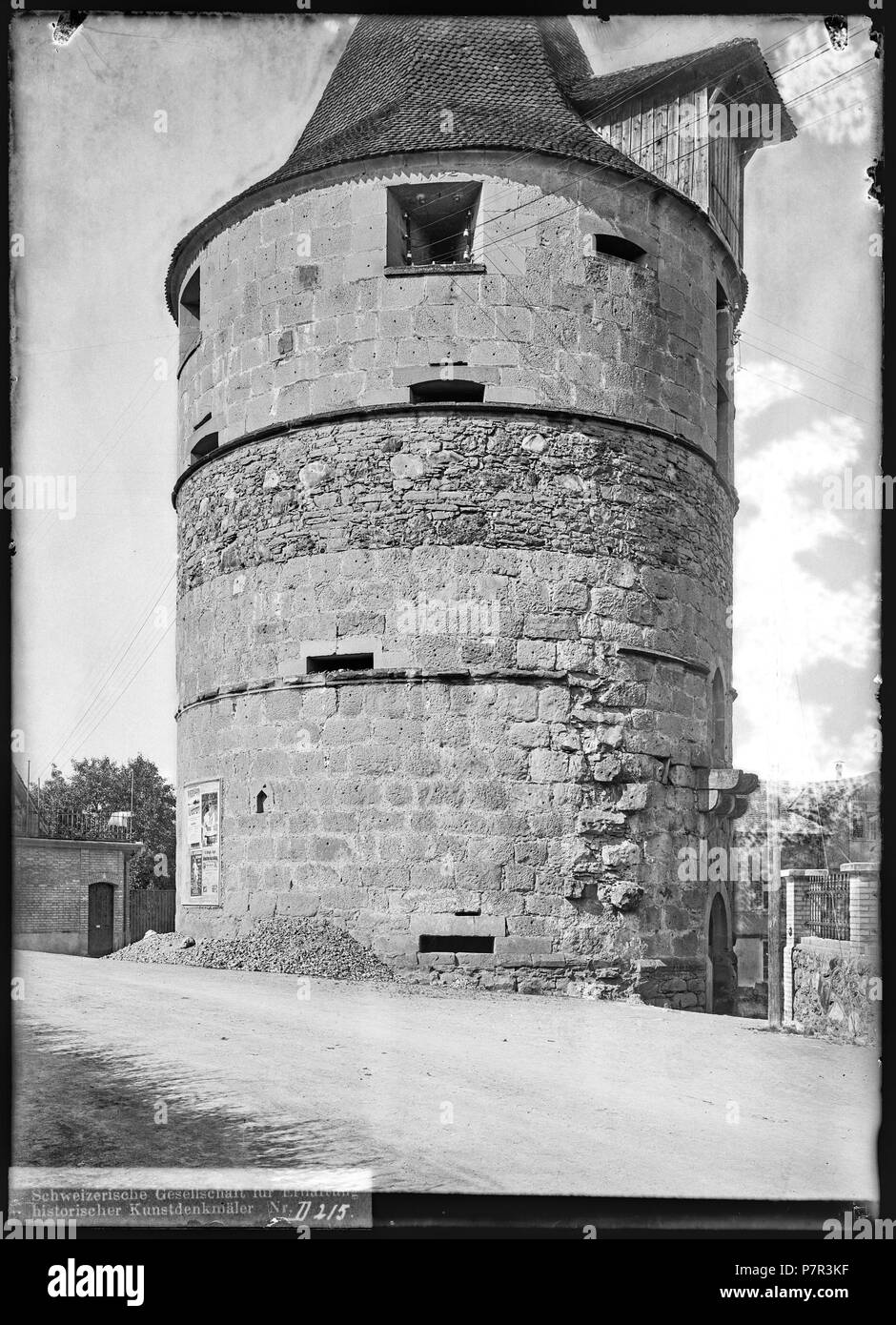 Zug, Kapuzinerturm, Vue partielle; Vue partielle De la Tour des Capucins. Juli 1901 87 CH-NB-Zug, Kapuzinerturm, Vue partielle - Sammlung Max Van Berchem - EAD-6800 Stockfoto