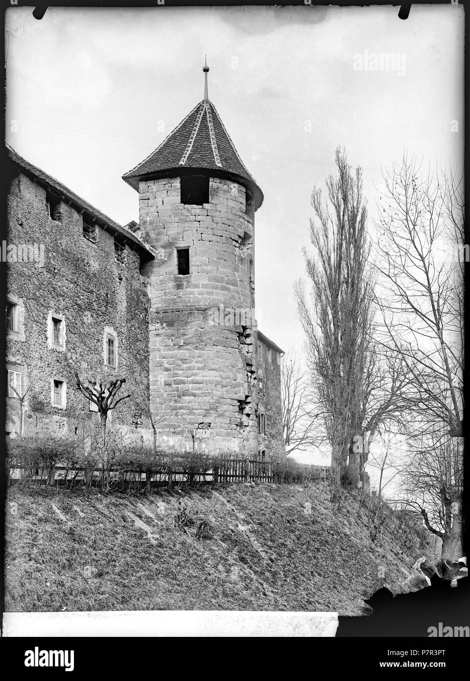 Murten, Ringmauer, Vue partielle; Vue partielle de Remparts de la Ville. 1898 75 CH-NB-Murten, Ringmauer, Vue partielle - Sammlung Max Van Berchem - EAD -6869 Stockfoto