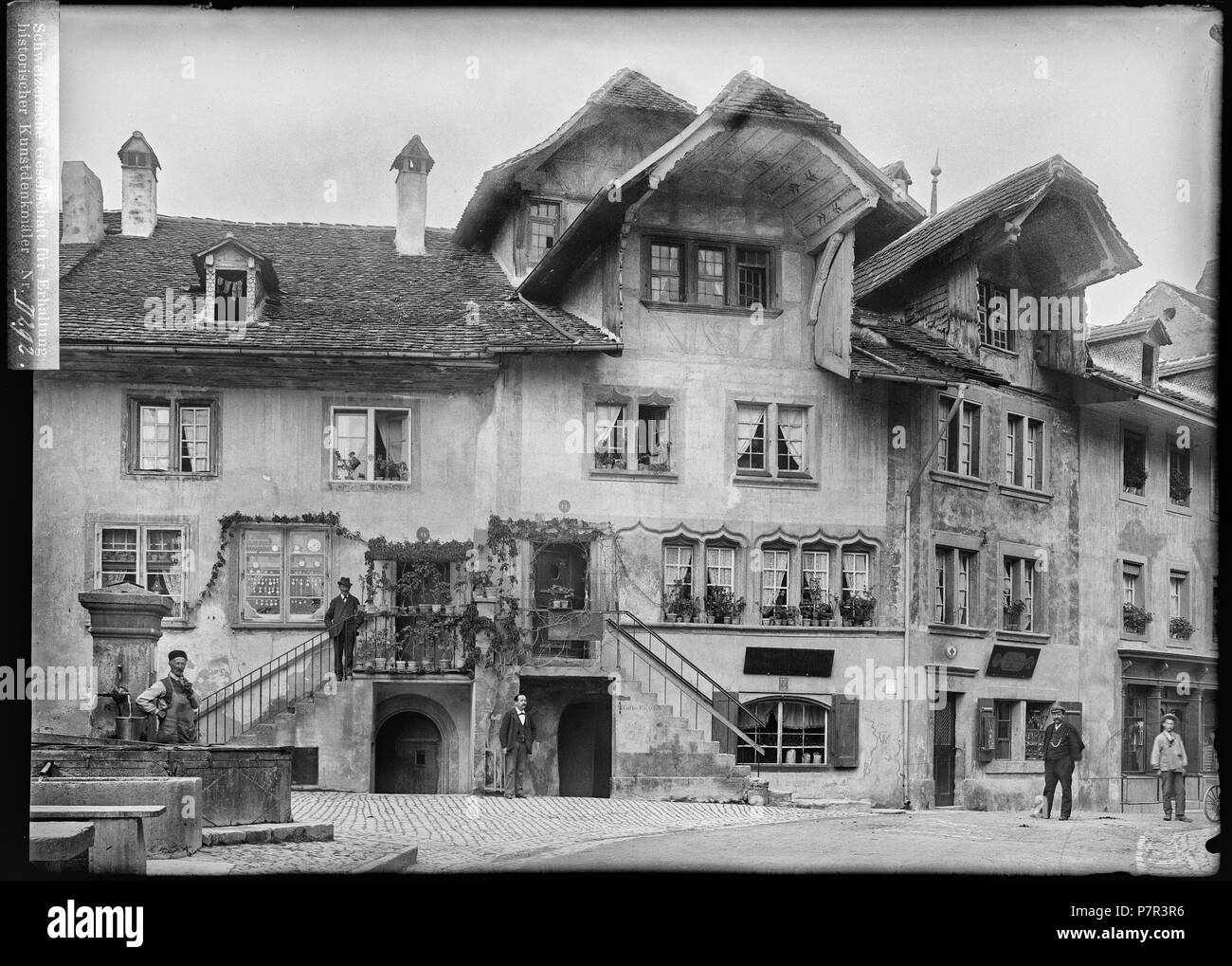 Murten, Vue partielle; Vue d'une Partie de Morat. März 1899 75 CH-NB-Murten, Vue partielle - Sammlung Max Van Berchem - EAD -6877 Stockfoto