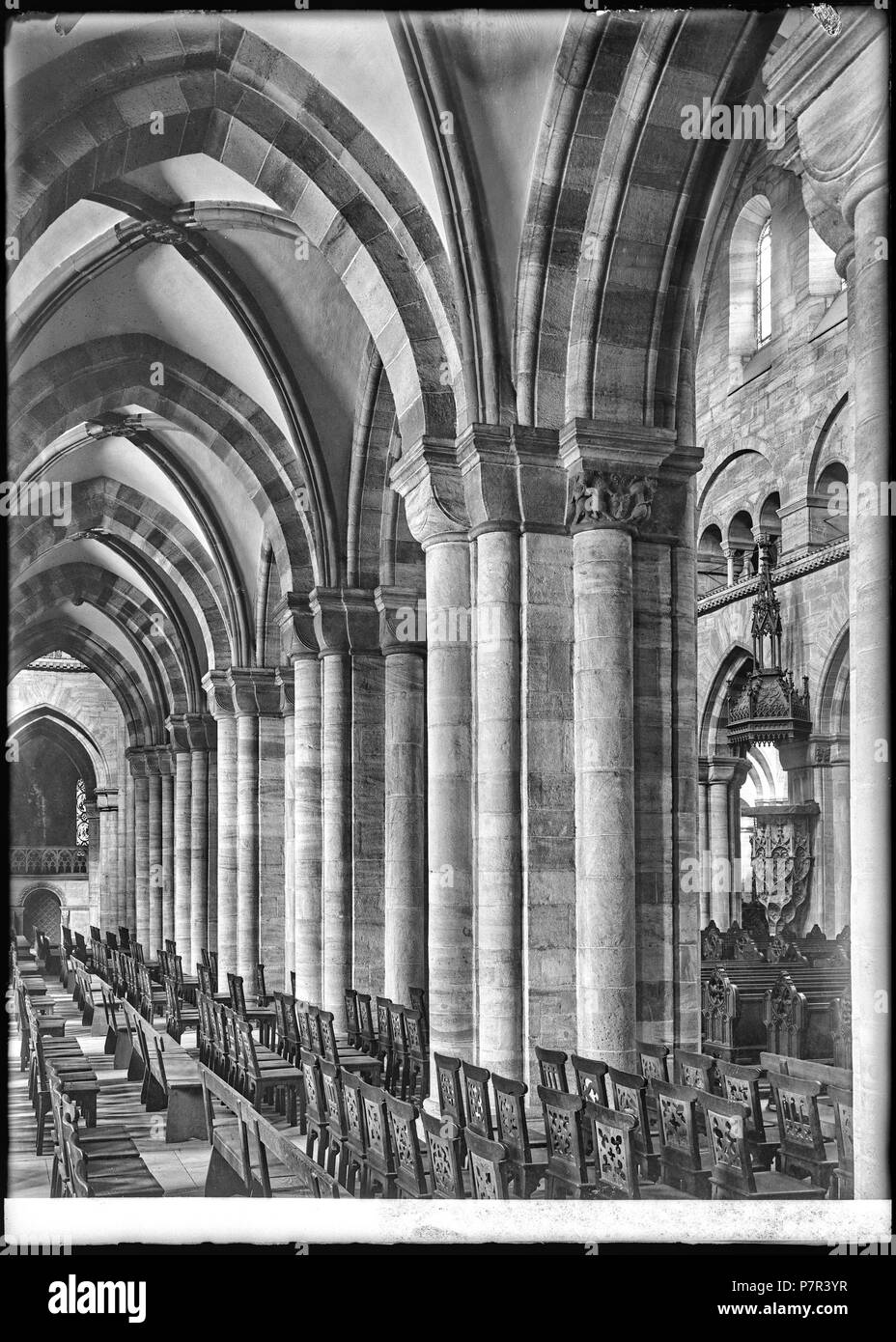 66 CH-NB-Basel, Münster, Vue partielle intérieure - Sammlung Max Van Berchem - EAD -6951 Stockfoto