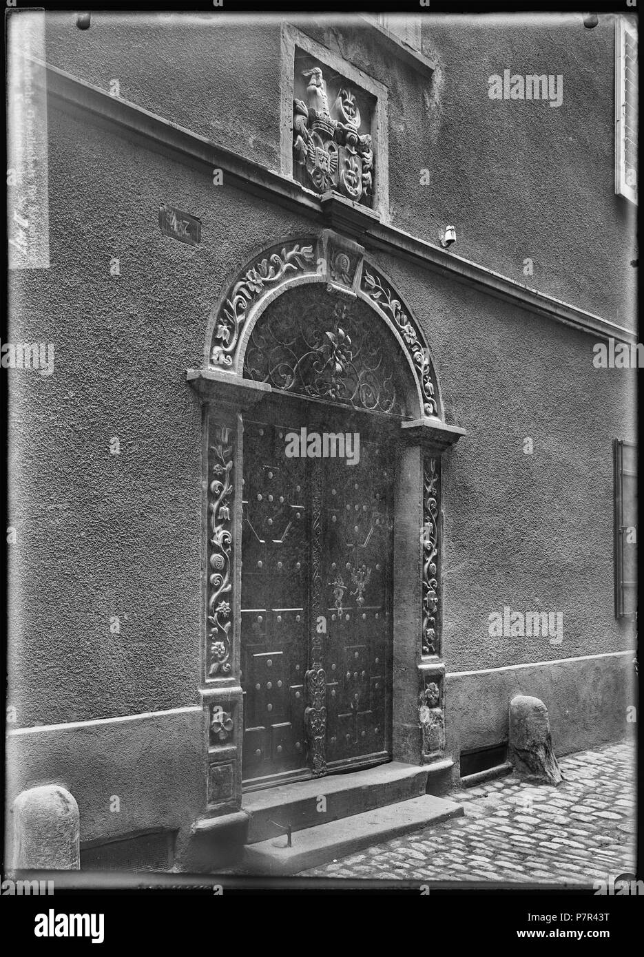 69 CH-NB-Chur, Haus, Tür, Vue partielle - Sammlung Max Van Berchem - EAD-7024 Stockfoto