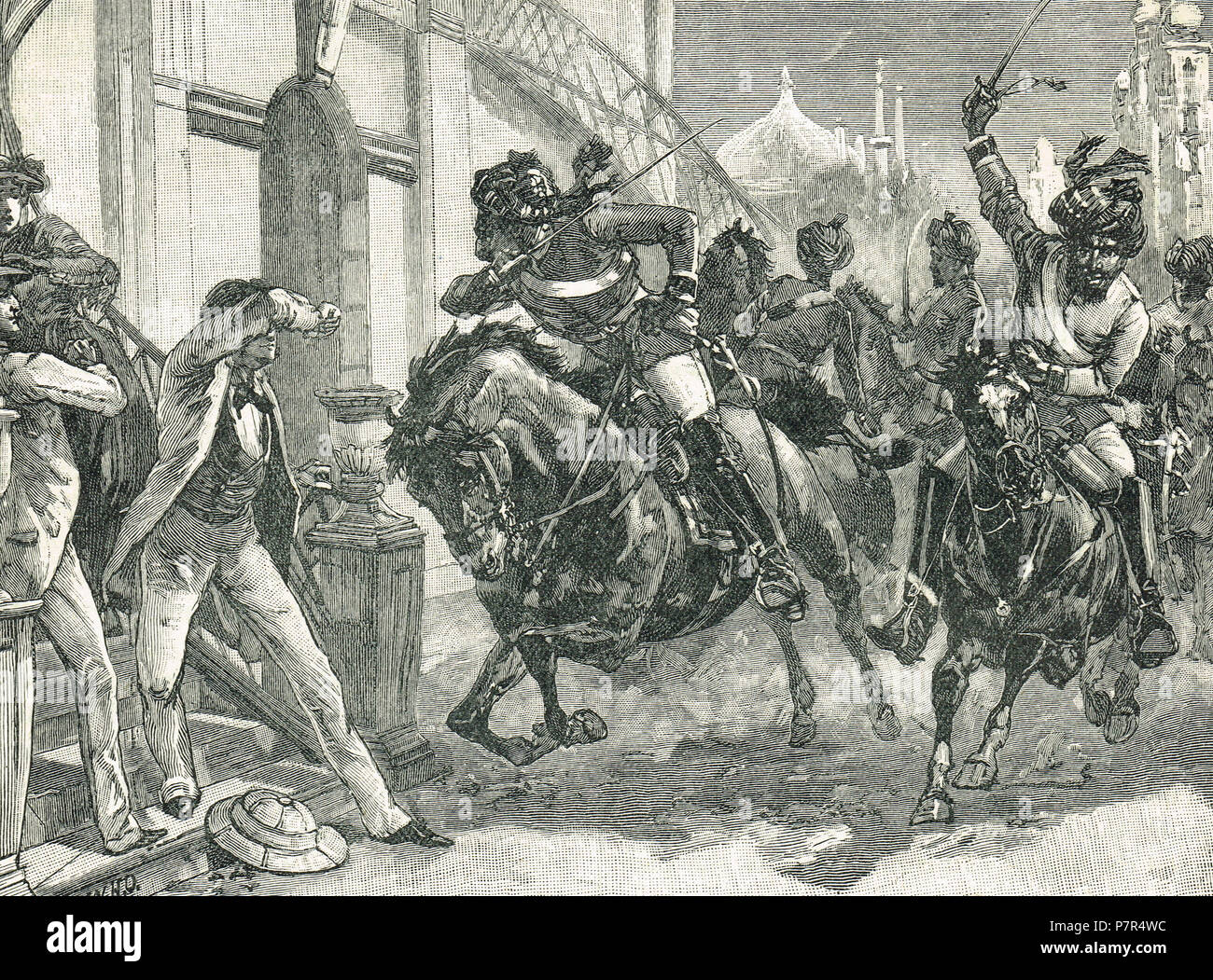 Rebel Sepoys in Delhi, 11. Mai 1857 Stockfoto