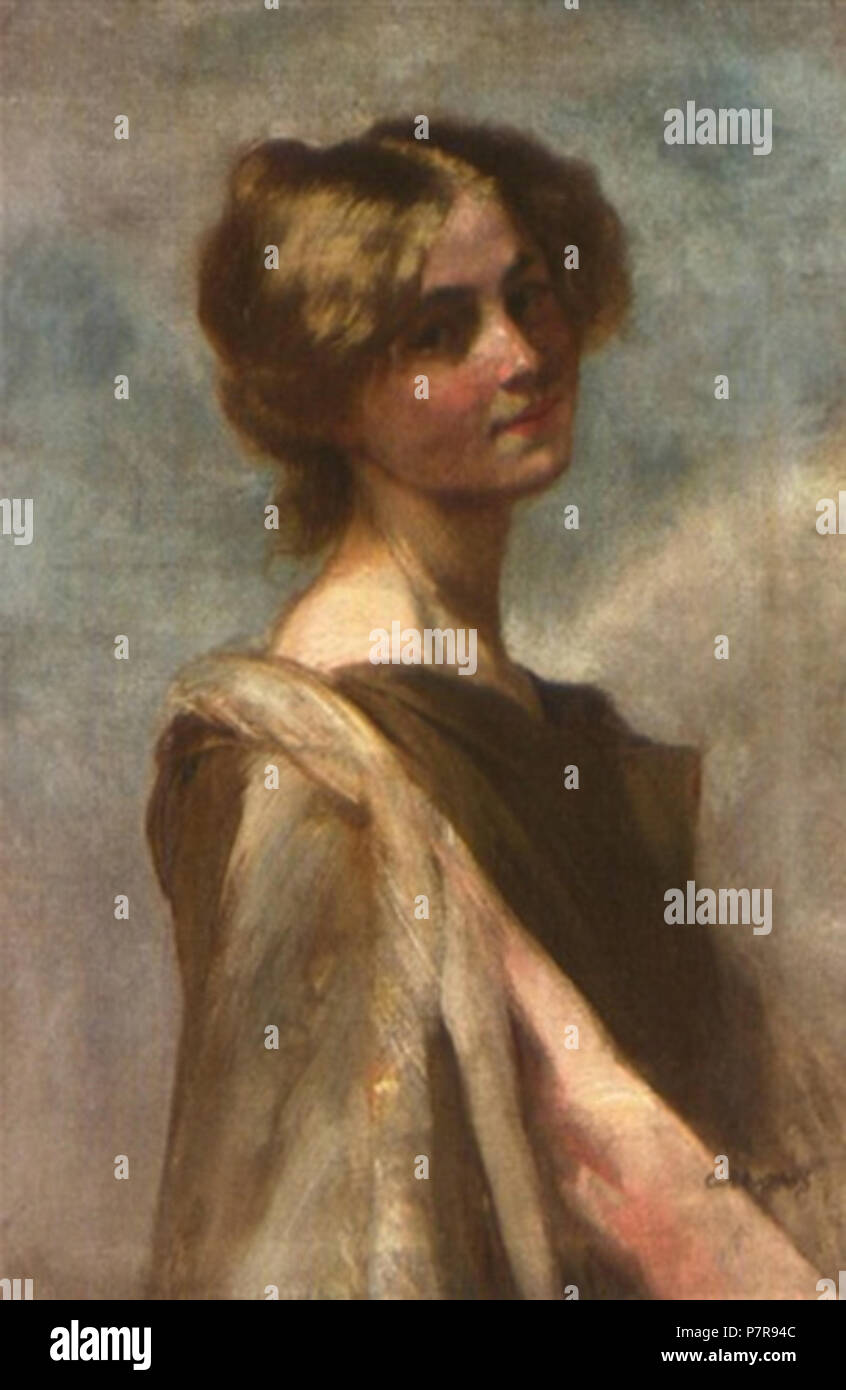 228 Karl Schultheiss - Mädchenporträt Stockfoto