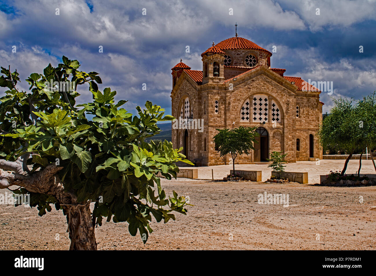 Die heilige Kirche von Agios Georgios in Ayia Thekla Stockfoto