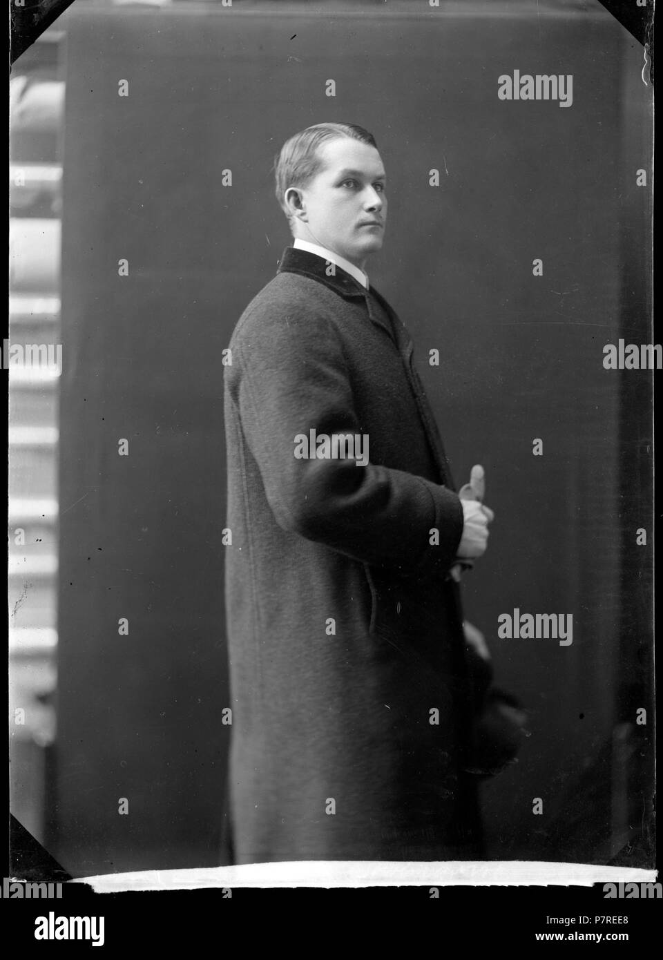 Axel Holmqvist, porträtt 1903. Glasnegativ 30 Axel Holmqvist, Opernsängerin, Porträt 1903-SMV-GH164 Stockfoto