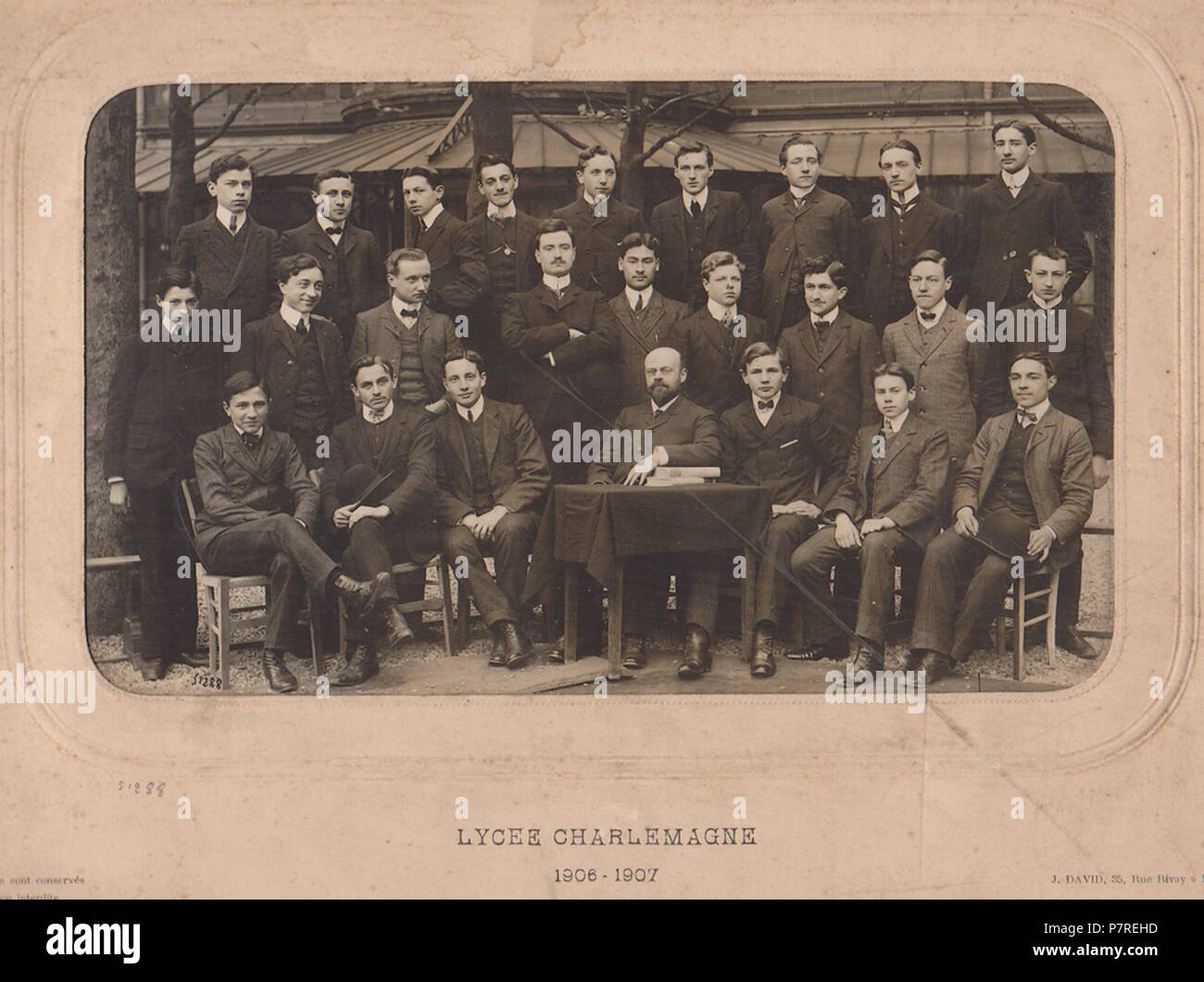 252 Lycée Charlemagne groupe 1906-1907 Stockfoto