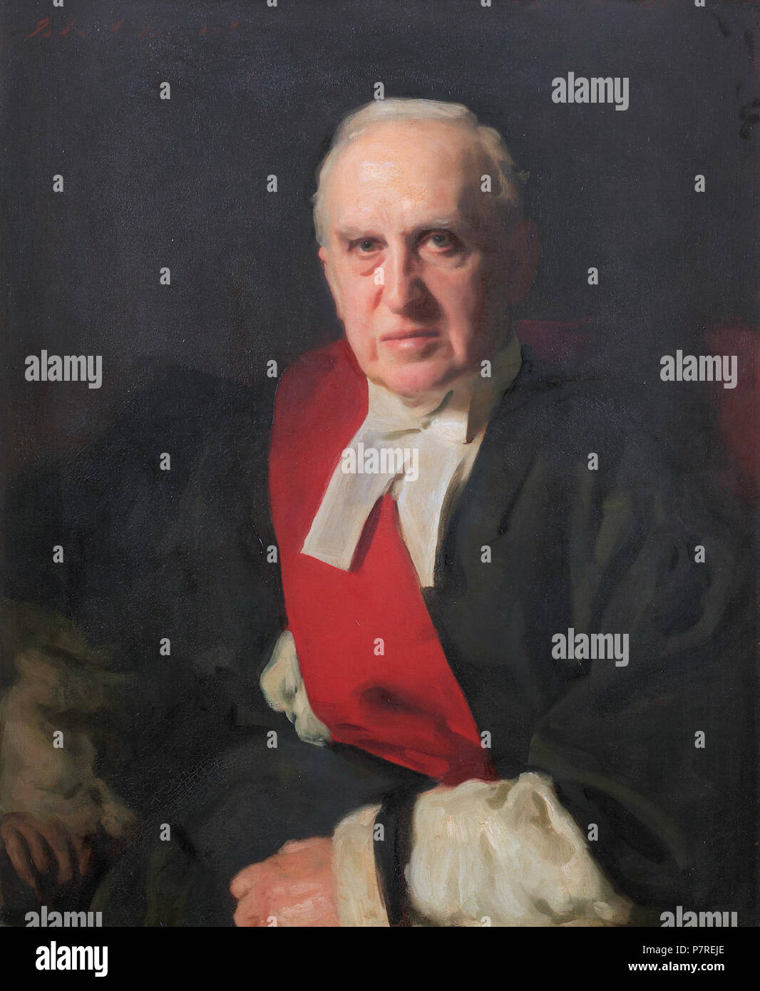 Englisch: Charles Russell, Baron Russell von Killowen Öl auf Leinwand 87,5 x 72 cm signiert l.: John S Sargent 1899. 1899 89 Charles Russell, Baron Russell von Killowen, von John Singer Sargent Stockfoto