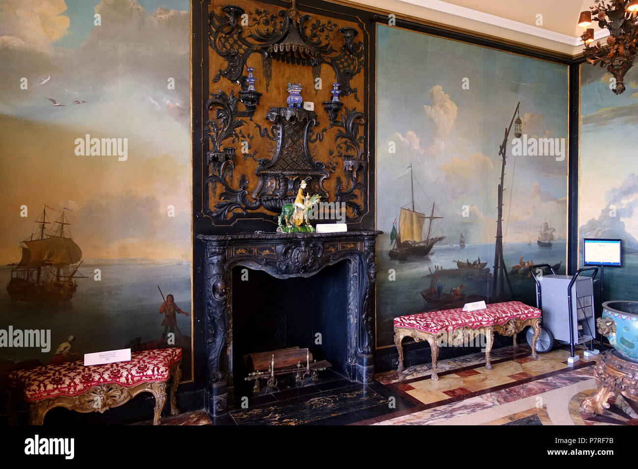 Englisch: Innenansicht von Vizcaya Museum und Gärten - Miami, Florida, USA. 13 März 2017, 12:21:25 54 Frühstücksraum - Vizcaya Museum und Gärten - Miami, Florida - DSC 08565 Stockfoto