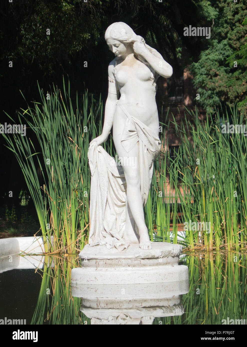 Español: Escultura Ondina de Plata en El Jardín Botánico de la Ciudad de Buenos Aires, Argentinien Deutsch: Skulptur Ondina de Plata, Botanischer Garten von Buenos Aires, Argentinien. 3 April 2016, 17:17:37 294 Ondinade Plata-Jardin Botanico - CABA Stockfoto