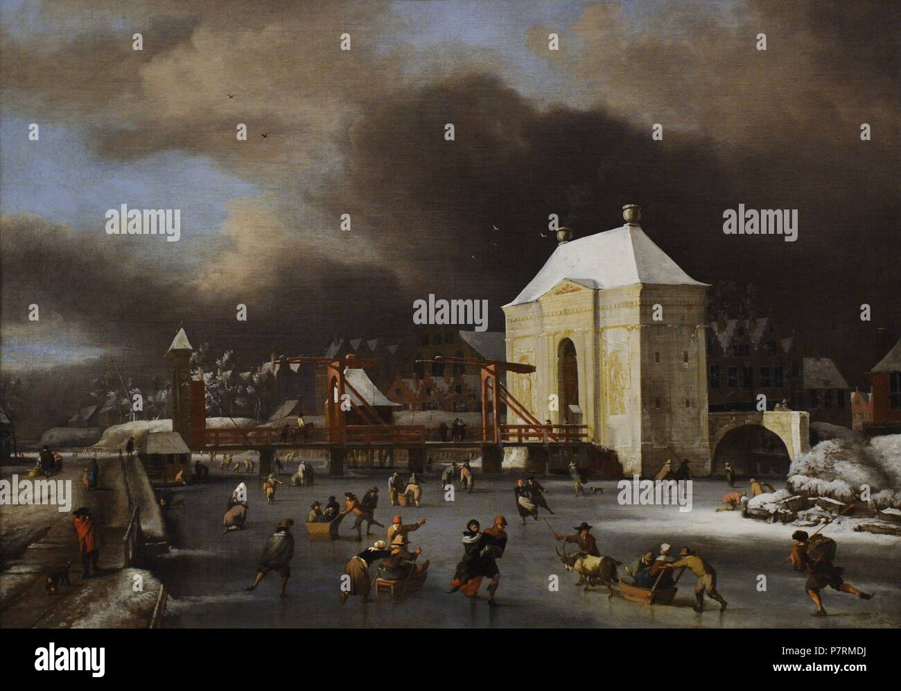 Jan Van Kessel II (1641-1680). Flämische Maler. Durch die Heilige Wegs Poort in Amsterdam, 1680. National Gallery. Oslo. Norwegen. Stockfoto