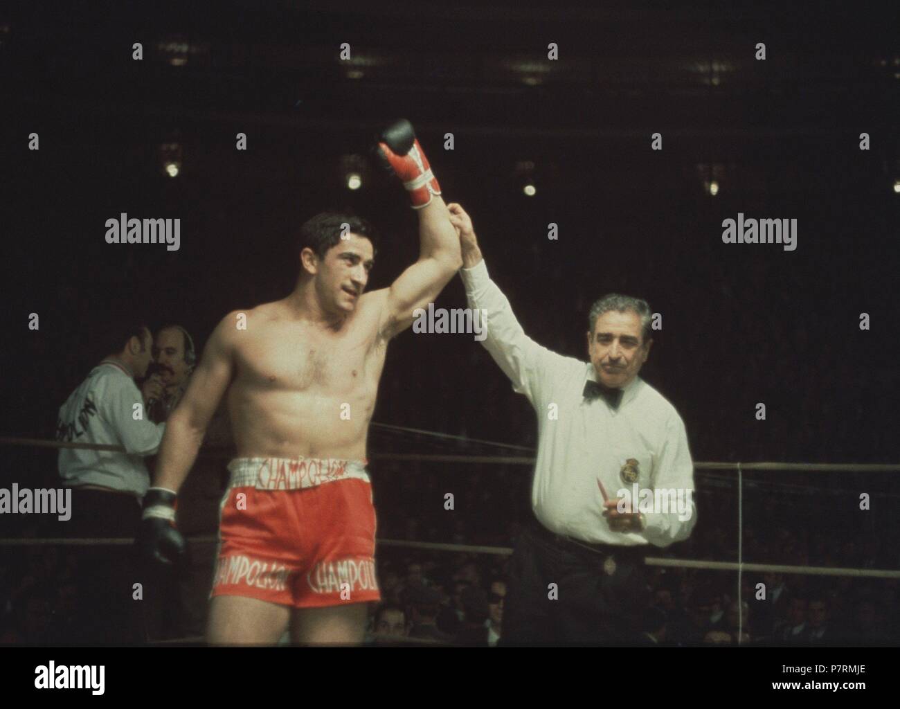 URTAIN. JOSE MANUEL IRIBAR 1943-1992. BOXEADOR ESPAÑOL. ACTUACION EN MADRID. Stockfoto