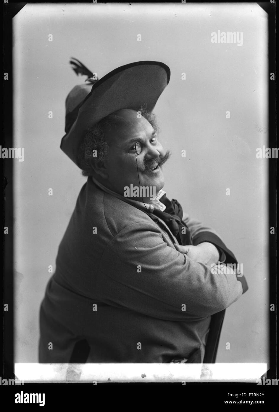 Axel Ringvall som zillinger ich Oscarsteatern Skytte-Lisa, 1907. 30 Axel Ringvall Glasnegativ in Skytte-Lisa an Oscarsteatern 1907 - SMV-GR044 Stockfoto