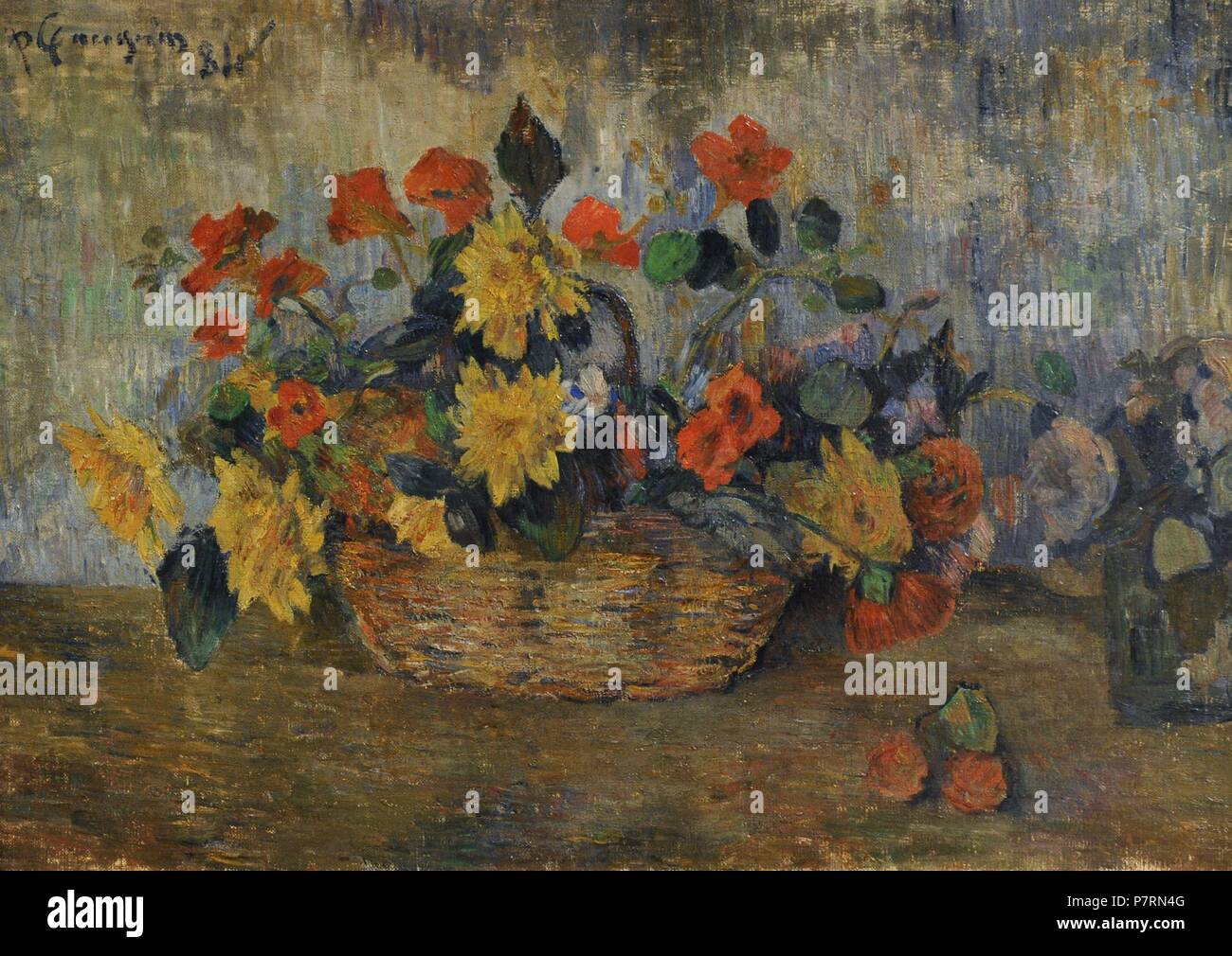 Paul Gauguin (1848-1903). Französische Maler. Ein Blumenkorb, 1884. National Gallery. Oslo. Norwegen. Stockfoto