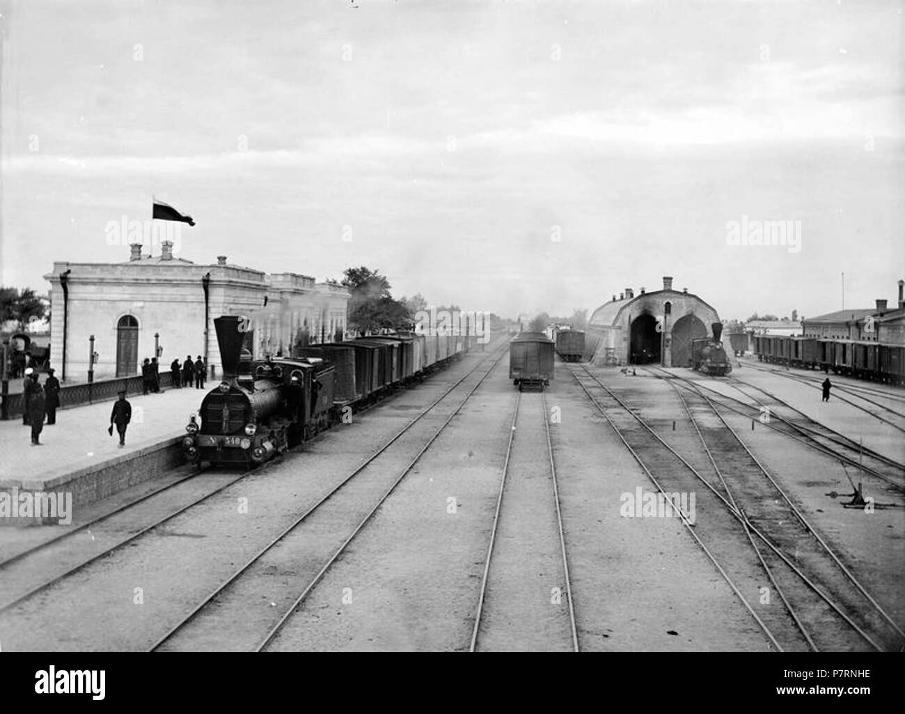 428 Самарканд - 1 - Станция Самарканд, конечный пункт Закаспийской военной железной дороги Stockfoto