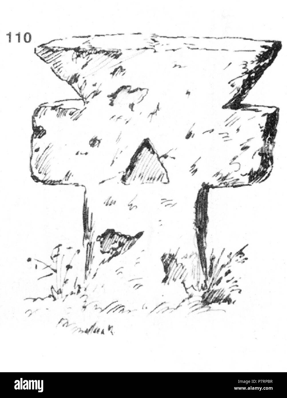 : 110. . . ,, 35-40 -. : 60 x 40 x 13. - 9.IX.1929. (14,. 52.). 9 September 1929 206 Ivan Enchev-Vidyu bulgarischen Kreuze 110 Stockfoto