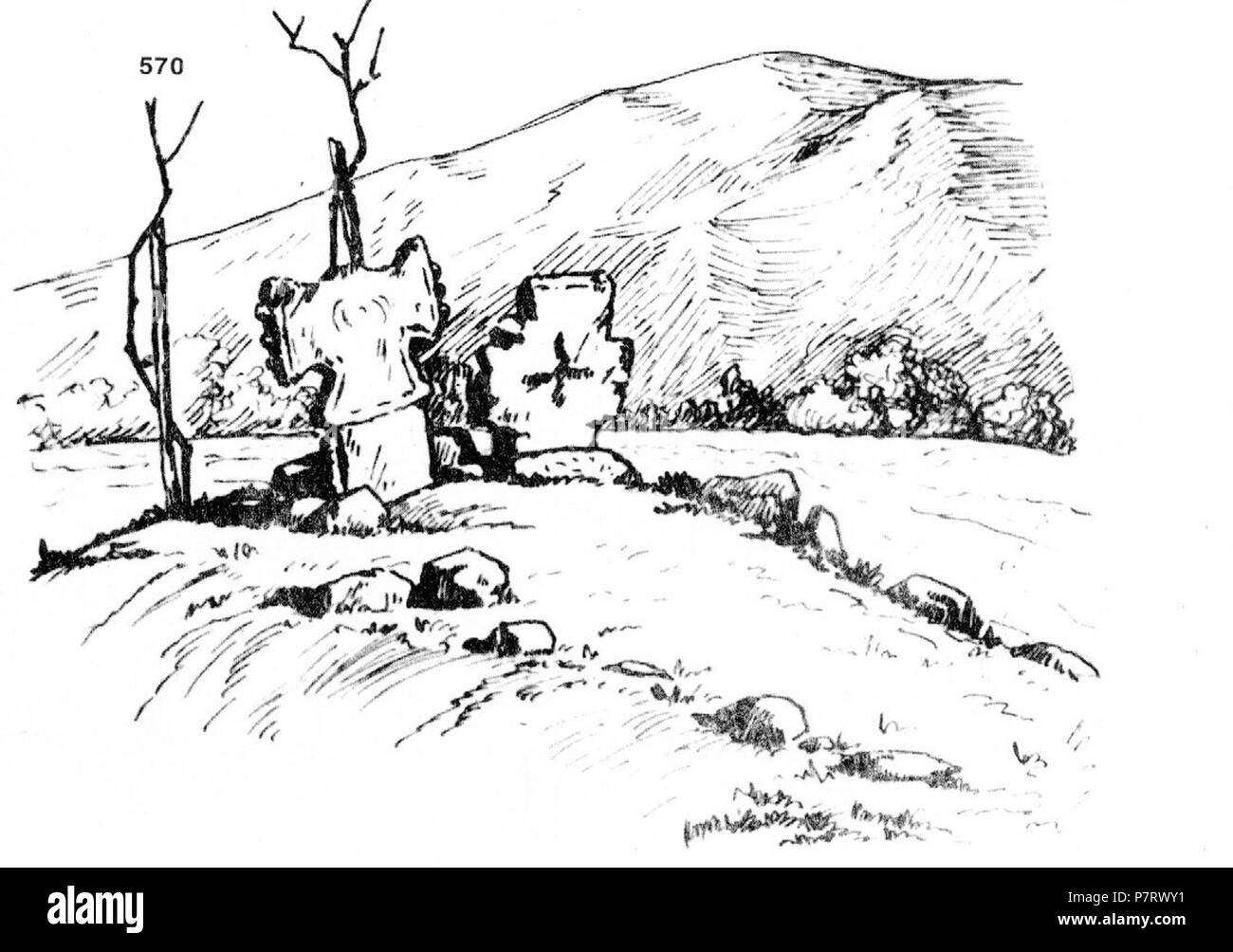 : 570. ". .'",'. . ,,,. ... :. . (), "Werden" (). 50-60,,. -: 85 x 60 x9,5; 80 x 63 x 15. 13.III.1921. (. 10. VI. 101.). 13. März 1921 208 Ivan Enchev-Vidyu bulgarischen Kreuze 570 Stockfoto