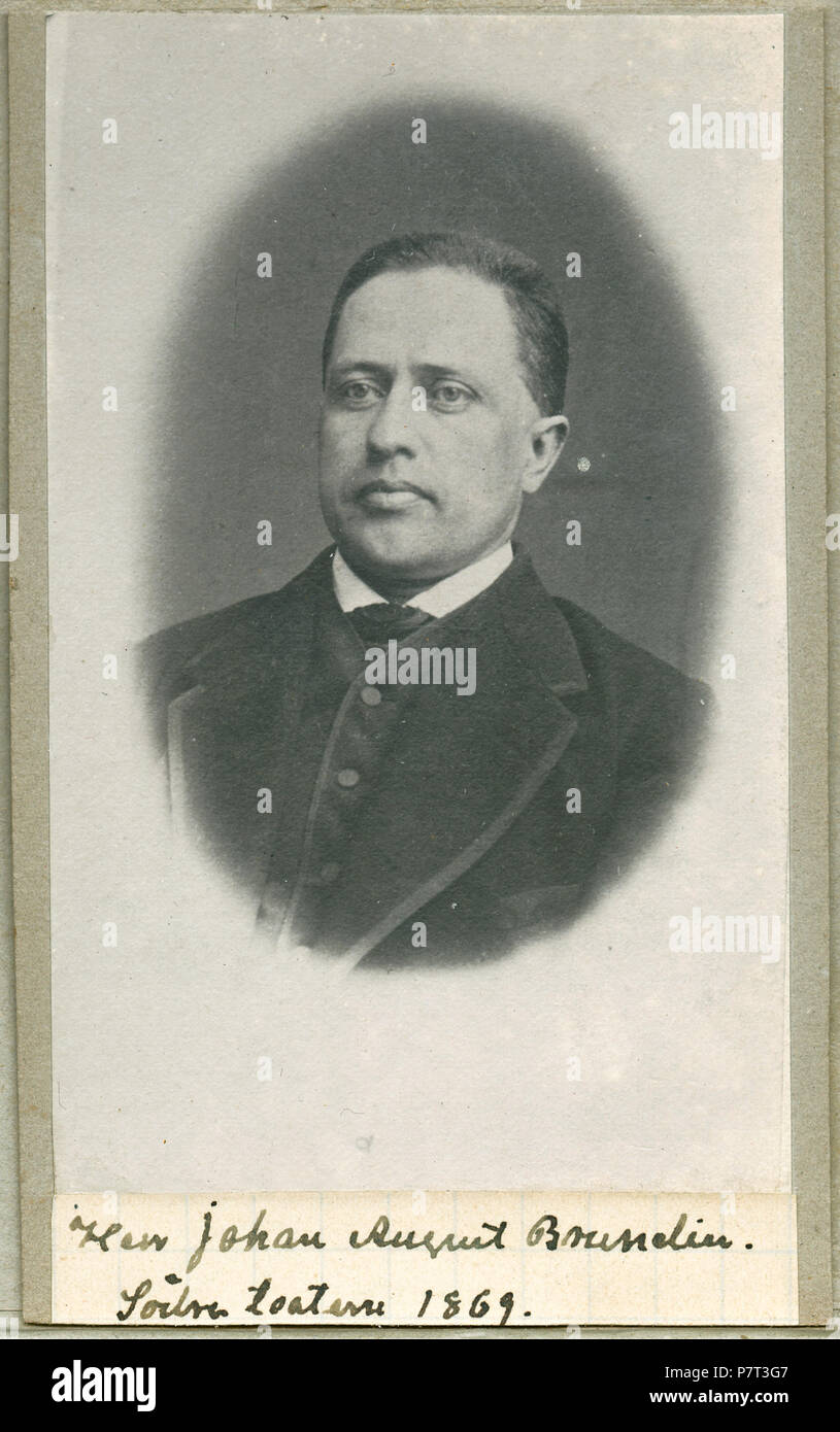 Johan August Brundin, Södra teatern 1869 221 Johan August Brundin, porträtt - SMV-H 1 211 Stockfoto