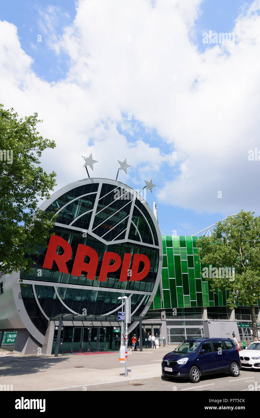 Wien, Wien: Stadion von Rapid Wien in Hütteldorf in Österreich, Wien, 14. Penzing Stockfoto