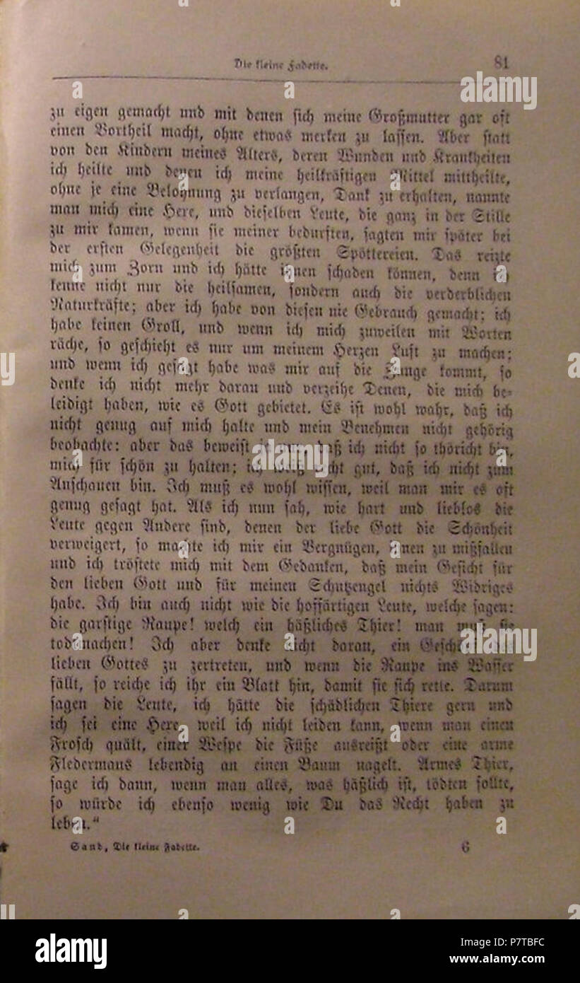 Deutsch: Dies ist ein Scan des Buches: Deutsch: Dies ist ein Scan des Dokuments: Titel: Die kleine Fadette sterben. (Die Grille). N/A132 Die kleine Fadette 081 Stockfoto