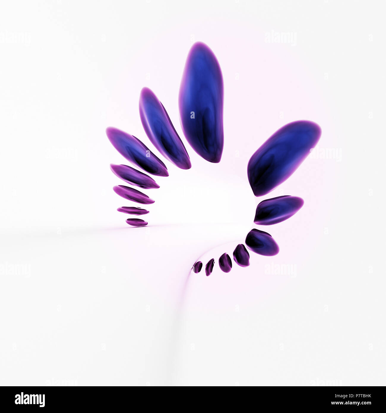 Feng Shui zen Violett 3d Einfache Stockfoto
