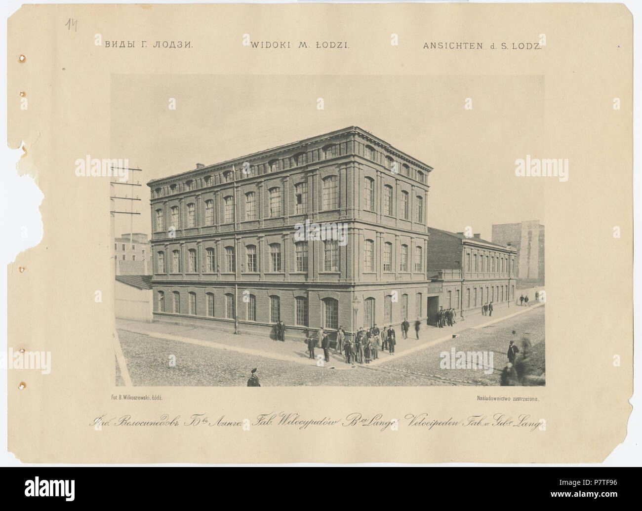 410 Bronisław Wilkoszewski, "Widoki m. Łodzi"-Fab. Welocypedów Bci Lange -2096-16 Stockfoto