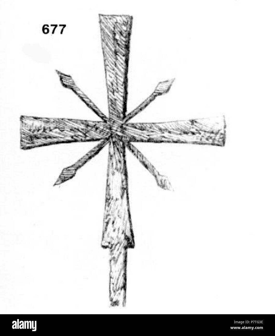 : 677. -". '. []. . ;-;;;;;;;; 40-50 -. : 85 x 65 x 1; 8. 18. III 1916. (. 7. 7.). 18. März 1916 209 Ivan Enchev-Vidyu bulgarischen Kreuze 677 Stockfoto