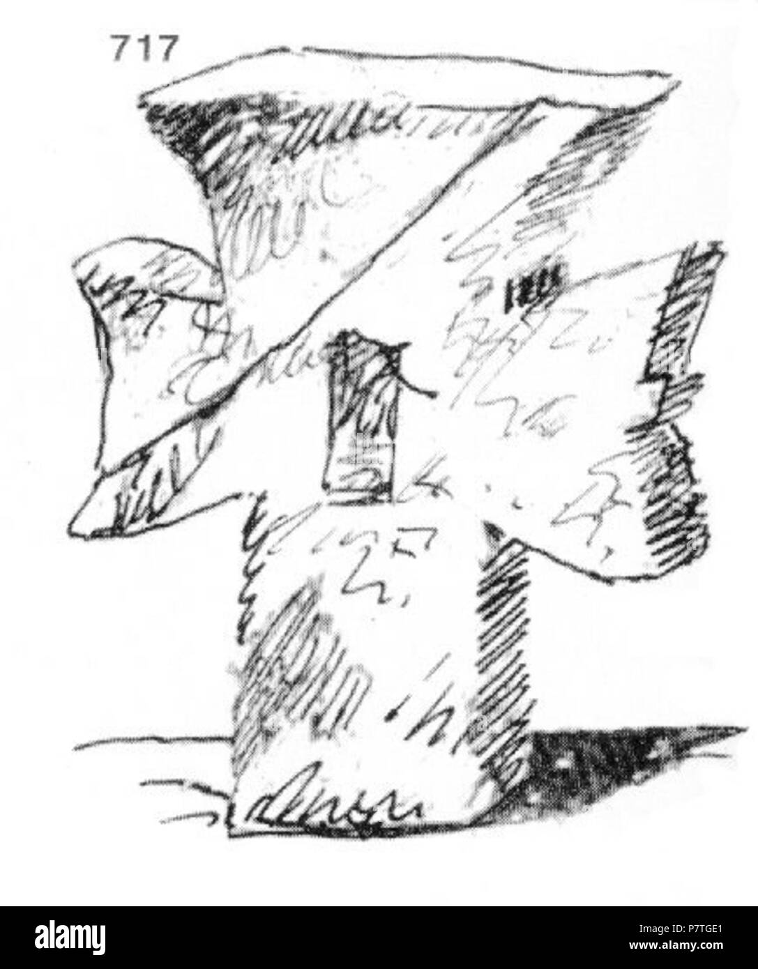 : 717. -, . . (40-50). . -, . -. , 5. 31.III.1916. (. 6. 38.). 31. März 1916 209 Ivan Enchev-Vidyu bulgarischen Kreuze 717 Stockfoto